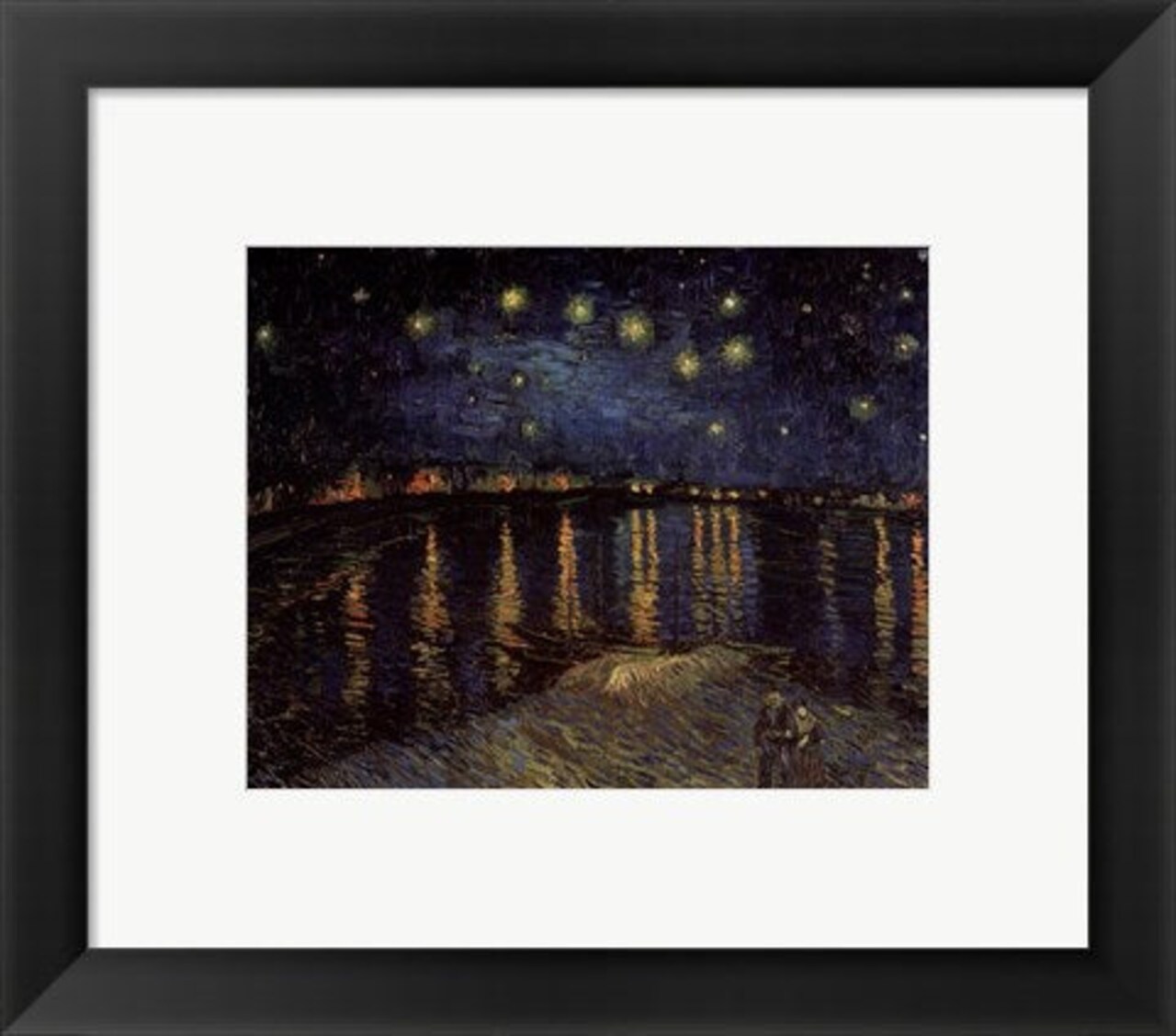 Framed Art Starry Night over the Rhone, c.1888 by Vincent Van Gogh Wall Decor 18x24 Artwork